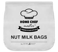 RetailAndBulk Pro Quality Nut Milk Bag - Large 12x12 Inches, Certified Food Grade Nylon, 200 Micron Fine Mesh Reusable Strainer for Nut Milk and Juicing (1 PACK)