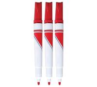Retaily r20M Dry Erase Whiteboard Marker Pens, RED, 2.0mm Bold Tip, Pack of 3, Smooth Writing, Easy Wipe, Ideal for School Office Meeting Business Use