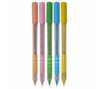 Retaily rKLASSY Ballpoint Pens, BLUE, Fine Point (0.7mm), Pack of 5, Smooth Fine Writing, Comfort Grip, Perfect for School Office Home Business Everyday Use