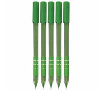 Retaily rKLASSY Ballpoint Pens, GREEN, Fine Point (0.7mm), Pack of 5, Smooth Fine Writing, Comfort Grip, Perfect for School Office Home Business Everyday Use