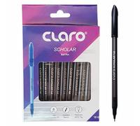 Retaily SchoTek Ballpoint Pens, BLACK, 1.0mm Medium Point, Pack of 10 Pens, Comfort Grip, Smooth Ball Tip, School Office Home Business Hospital Use