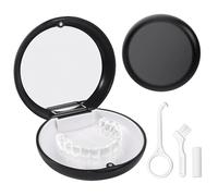 Retainer Case 4 Pcs, Invisalign Case Portable Slim Aligner Box Magnetic Closure Mouth Guard Case Teeth Retainers with Aligner Removal Tool (Tooth Pick+Handheld Chew Stick+Cleaning Brush)