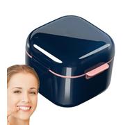 Retainer Case - Denture Bath Box | Denture Cup Denture Cup Cleaning Case Fake Teeth Holder Leakproof Fake Teeth Holder Invisible Braces Storage Container Holder