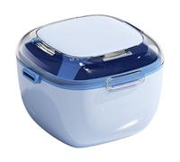 Retainer Case - Denture Cleaning Soak Cup, Mouth Guard Storage Container with Tight Seal Lid Hygienic Rinse Holder Portable Organizer, Ideal for Bathroom Counter Travel Bags Car Workplace Use