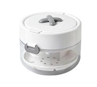 Retainer Case - Leakproof Cleaning Cup Box with Removable Basket, Travel Retainer Case | for Travel Sports Bath Night Guard Home Desk Orthodontic Aligner Mouthguard Denture Storage Soaking Tub, White