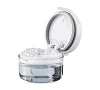 Retainer Case - Portable Orthodontic Aligner | Invisible Braces Case, Thin Denture Bath Cup with Removal Tool and Brush, Portable Case