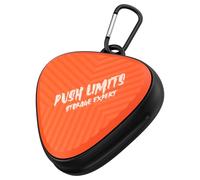 Retainer Case, Slim Aligner Case Compatible with Invisalign, Mouth Guard Case With Air Holes, Night Guard Case Container Storage Holder, Black+Orange.