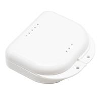Retainer Case with Vent Holes, for Invisible Aligner Mouth Guard Brace Denture &Teeth Mouth Tray White(1pc)