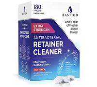 Retainer Cleaner & Denture Cleanser - 180 Effervescent Tablets - 6 Month Supply - Removes Stains, Discoloration, Odors, & Plaque - Clear Aligners, Mouth & Night Guard, All Dental/Oral Appliances