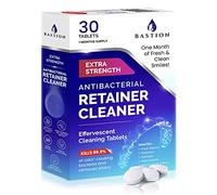 Retainer Cleaner & Denture Cleanser - 30 Effervescent Tablets - 1 Month Supply - Removes Stains, Discoloration, Odors, & Plaque - Clear Aligners, Mouth & Night Guard, All Dental/Oral Appliances