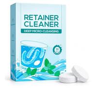 Retainer Cleaner Tablets,Retainer Fresh Denture Cleaner Tablets,30pcs | Suitable for Ultrasonic Cleaners,Cleans Mouth guards,Dentures Clear Aligners,Helps Remove Surface Stains