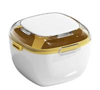 Retainer Cleaning Cup - 101g Denture Bath Box, Container, Airtight Compact Mouth Guard Case with Drain Basket | Convenient Storage Organizer for Bathroom Sink Home Office Trip Dental Care