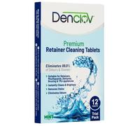 Retainer Cleaning Tablets, Fresh Brite & Stain-Free, for Invisalign, Aligners, Dentures, Mouth Guard, Denture Cleaner - Pack of 12 (Trial Pack)