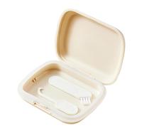 Retainer Holder Case | Odorless Aligner Case with Lid Hinge - Retainer Box Denture Case with Braces Removal Tool for Dentures Clear Braces Mouth Guard