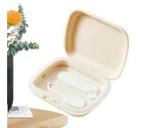 Retainer Holder Case - Odorless Slim Retainer Cases with Lid Hinge,Portable Denture Case Retainer Box with Braces Removal Tool Mouthguard Case for Dentures Clear Braces