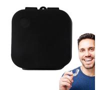 Retainer Holder - Portable Silicone Slim Mouth Guard Cleaning Case - Braces Box Orthodontic with Draining for Travel, Home