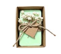 Retangular Dried Flower Soap Small Soap with Paper Label for Bridal Showers Wedding Valentines Party Guest Gift Scented Decoration