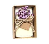 Retangular Dried Flower Soap Small Soap with Paper Label for Bridal Showers Wedding Valentines Party Guest Gift Scented Decoration