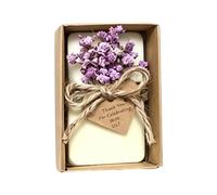 Retangular Dried Flower Soap Small Soap with Paper Label for Bridal Showers Wedding Valentines Party Guest Gift Scented Decoration