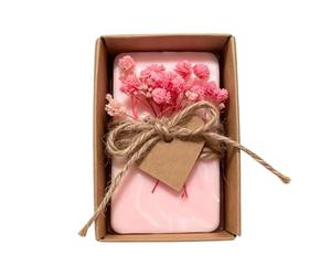Retangular Scented Soap with Paper Label Sodium Palmitate Soap for Bridal Showers Wedding Birthday Decoration Guest Gifts