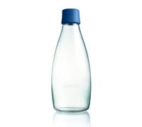 Retap Retap glass bottle 0.8 l dark blue