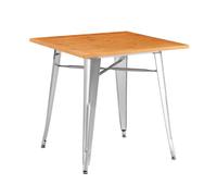 Retaurant Bar Large Industrial Table With Solid Oak top and Metal Legs