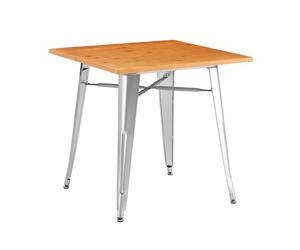Retaurant Bar Large Industrial Table With Solid Oak top and Metal Legs