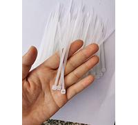 Retec Cable Zip Ties 100 Pack of White Self Locking Small Nylon Cable Wire Ties 48lbs Strength, Nylon Tie Wraps in White Indoor and Outdoor UV Resistant 100mm X 3.6mm