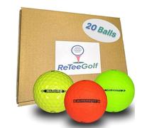 ReTee Golf | Coloured Lake Golf Balls | 20 Pack | Premium Pearl Grade Quality | Coloured Mix Perfect for Winter Golf | Recycled Lake Balls | Ideal for Competition and Winter Golf
