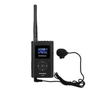 Retekess FT11 FM Transmitter MP3 Radio Broadcast Transmitter Portable Tour Guide System for Campus Teaching and Conference Presentation (Black)