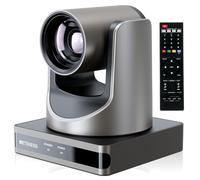 Retekess TC202 1080p Webcam, PTZ Conference Room Webcam, Dual Zoom Lens - 12x Optical Zoom, 16x Digital Zoom, AI Autofocus and Tracking, Works with Zoom, Skype, OBS, for Conferences, Church