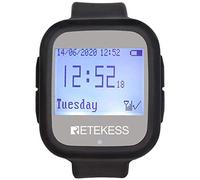Retekess TD106 Restaurant Pager, Wireless Calling System, Waterproof Watch Receiver, Compatible with 500 Calls Button, for Hospital Restaurant Hotel Bar