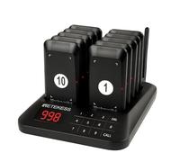 Retekess TD157 Vibrating Pager System, Buzzers for Restaurant, 984ft Long Range, Set with Vibration, Flashing and Buzzer, 10 Pagers and Beepers for Food Truck, Bars, Food Court