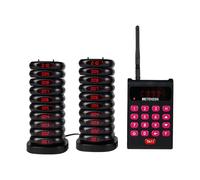 Retekess TD161 Buzzers for Restaurants, 500M Restaurant Pager, 20 Pagers, Rechargeable Keyboard, With Mute Button, 7 Prompt Modes, Out of The Box, Pager System for Bar, Logistic, Hospital
