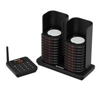 Retekess TD186 Restaurant Pager System, 600M Restaurant Buzzer, 20 Pagers, Anti-Dumping Design, Volume Adjustable, Separate Keyboard, 64 Call Modes, Pagers and Beepers for Food Truck, Hotel, Bistro