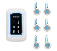 Retekess TH109N Wireless Personal Alarms for Elderly, Caregiver Pager, 850ft Communication Range,120dBAdiustable volume,Emergency AlertSystem,Home Care,Patient Elderly,Nursing Home