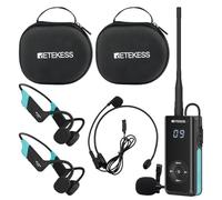 Retekess TT120 Swim Coach Communicator,Underwater Communicator,IP68 Waterproof,120M,Bone Conduction Swimming Headphones for Swim Club,Swimming Training,Coaching (1 Transmitter 2 Receivers)