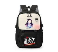 RETEN Anime Backpack for Girls with USB Charging Port 20L School Backpack for Teens Large Laptop Daypack for Travel Daily Use, Black-c, L, Casual