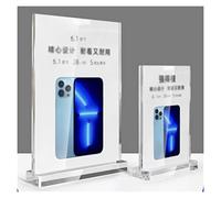 RETENA Acrylic Picture Frames,A4/A5 Clear Acrylic Sign Holder With Thickend Base And HD Acrylic Covers For Desktop Display,Table Menu Holders,Restaurant Signs, Photos And Art Display (Size : A5)