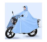 RETENA Hooded Rain Poncho, Waterproof Cycling Raincoat, Windproof Unisex Rain Cape, for Bike, Ebike, Motorcycle, Mobility Scooter Rain Poncho Cover (Color : Blue, Size : 5XL)