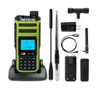 Retevis A3 Ham Radio Quad-Band Long Range with Dual Channel (1 Pack) | for Hunting, Traveler, Camping, AM, SSB, FM, Spectrum Analyzer, Power Adjustable, One Key Pairing, with 2500mAh Battery