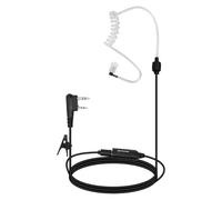 Retevis AI Active Noise-canceling Walkie Talkie Headset, 2 Way Radio Headphone, Covert Acoustic Tube Earpiece with PTT Compatible with Baofeng UV5R eSynic RT24 RT27 RT668 RT619 (1 Pack)