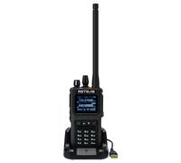 Retevis C1 Walkie Talkies, IP67 Waterproof Dual Band Ham Radio, Chip Noise Reduction, One-Touch Group Call, 1.77inch Color Screen, VOX, Long Range Amateur Radio Transceiver for Outdoors (Black, 1Pcs)