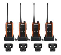 Retevis C65B Walkie Talkies Professional, Robust IP67 Protection, Type-C Fast Charging, VOX, 1800mAh, Color-Blocked Exterior, Long Distance Walkie Talkies for Construction, Logistics(4 Pack)