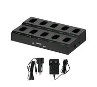 Retevis H777 10 Way Walkie Talkie Charger, Charging Dock with Multi Protection, 5 LED Indicators, AC/DC Adapter, Replaceable Base Compatible with H777H H777D, Baofeng 888S 88E, eSynic, Nestling 88E