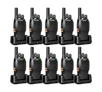 Retevis H777 Professional Two Way Radio, Rechargeable Walkie Talkie for Adults, One Click Alarm, USB A-Type C, VOX, Flashlight, 2 Way Radio Walkie Talkie for Commercial, School (Black, 10 Pcs)