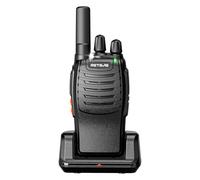 Retevis H777 Walkie Talkie Rechargeable, PMR446 2 Way Radio, USB A-Type C, Built-in Flashlight, VOX, One-Click Alarm,Radios Walkie-Talkies for Family, Camping, Hiking, (Black, 1 Pcs)