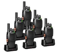Retevis H777 Walkie Talkies for Adults Long Range, Rechargeable Two Way Radio VOX Hands Free, USB A-Type C, Flashlight, 16 Channel, CTCSS/DCS, Walky Talky for Security, Hotel (Black, 6 Pcs)