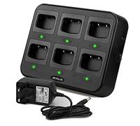 Retevis H777H Six-Way Charger, LED Indicator Light, Compatible with Baofeng 888S 88E, Retevis H777 H777D, eSynic PMR446, Nestling 88E, Widely Use in School Restaurants Logistics Companies (1 Pcs)