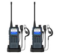 Retevis MateTalk C63 Walkie Talkies for Adults, Dispatch System with Vibration Alert/SMS Function, LCD Display, 2200mAh, 3 Calling Modes, Slim Walkie-Talkie for Office Towers(2 Pack)